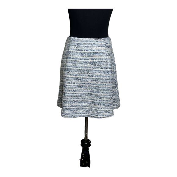 Loft blue tweed lined A line mini pull on skirt size XS - Picture 8 of 10